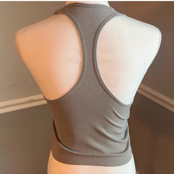Free People Gray Tank Crop Top Racer Back - Picture 5 of 5